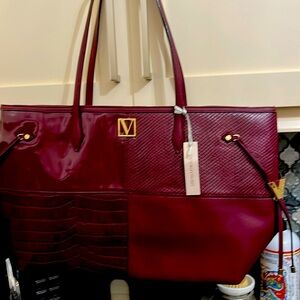 Victoria’s Secret burgundy tote bag, new with tags